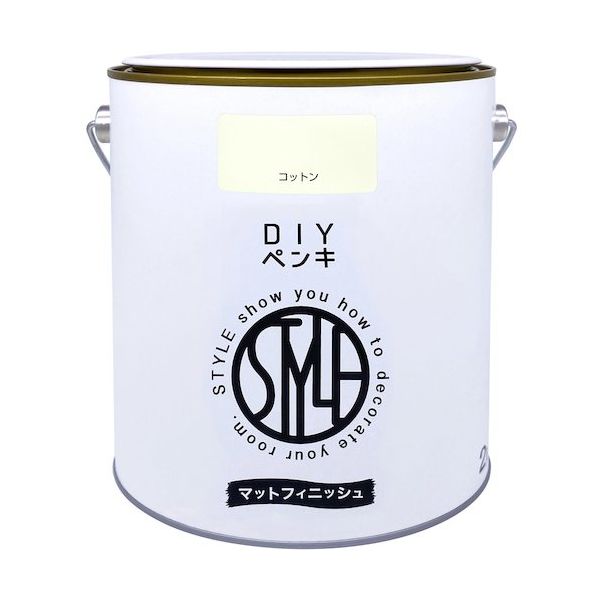 ニッペホームプロダクツ ニッぺ DIYペンキ マットフィニッシュ コットン 2kg 4976124887536 1缶 567-0078（直送品）