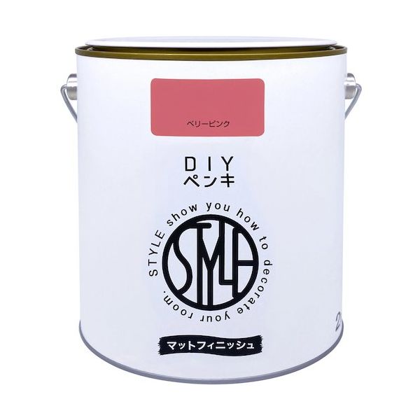 ニッペホームプロダクツ ニッぺ DIYペンキ マットフィニッシュ ベリーピンク 2kg 4976124887567 1缶 567-0058（直送品）