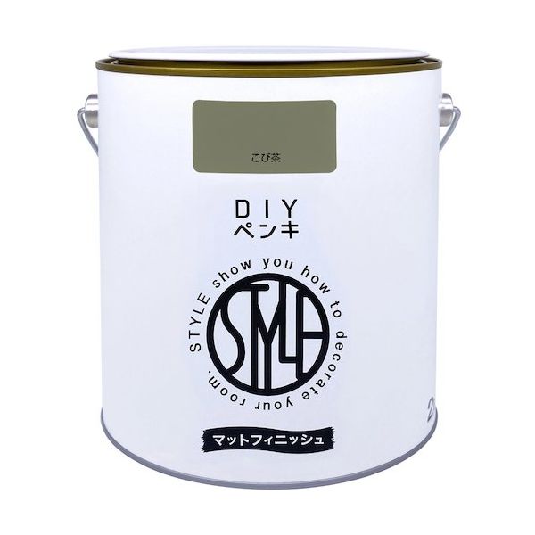 ニッペホームプロダクツ ニッぺ DIYペンキ マットフィニッシュ こび茶 2kg 4976124887550 1缶 567-0079（直送品）