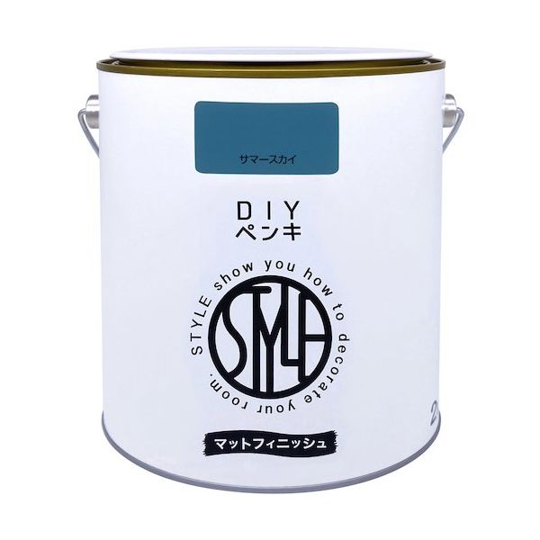 ニッペホームプロダクツ ニッぺ DIYペンキ マットフィニッシュ サマースカイ 2kg 4976124887697 1缶 567-0067（直送品）