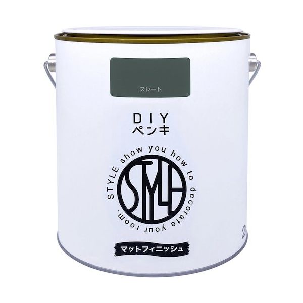 ニッペホームプロダクツ ニッぺ DIYペンキ マットフィニッシュ スレート 2kg 4976124887512 1缶 567-0045（直送品）