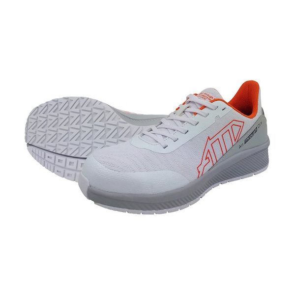 喜多 メッシュローカットセーフティスニーカー 制菌・消臭 MG5750 ホワイト 25.5 MG5750-WH-25.5 1足（直送品）