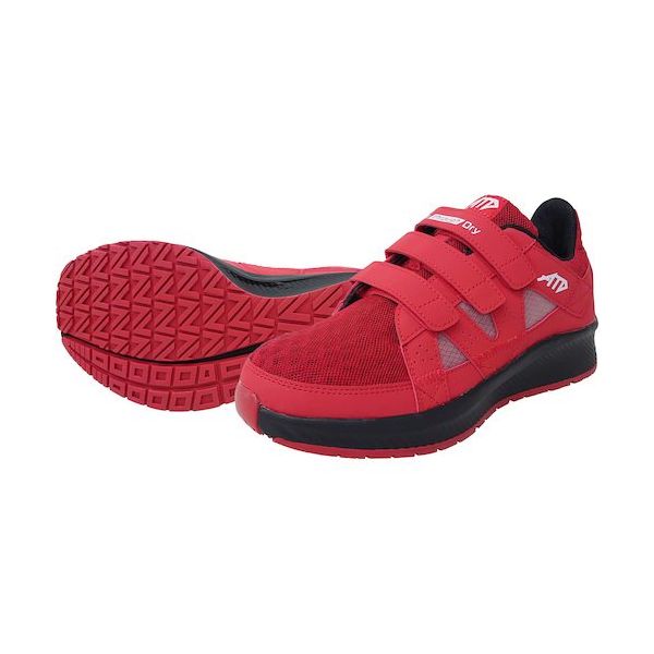 喜多 メッシュローカットマジックセーフティスニーカー 制菌・消臭 MG5760 レッド 25.5 MG5760-RED-25.5 1足（直送品）