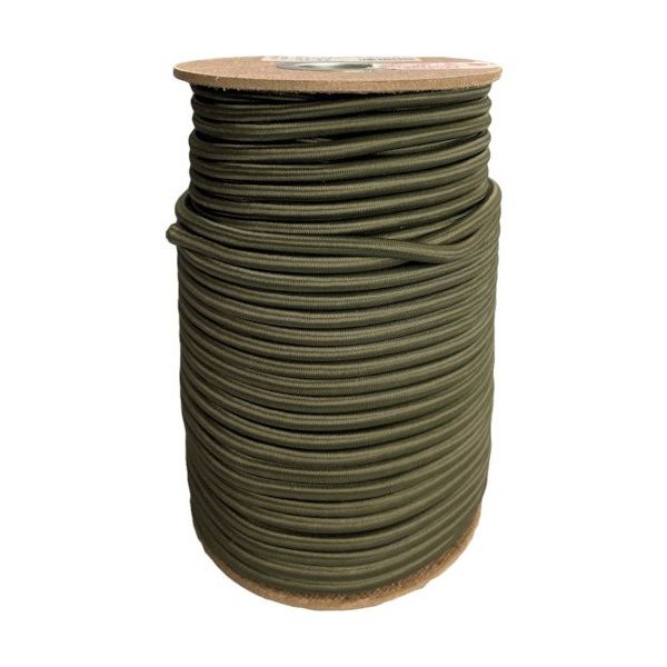 ユタカメイク ゴム タイトゴムロープボビン巻 6φ×50m ODグリーン RT-52 1巻 595-2390（直送品）