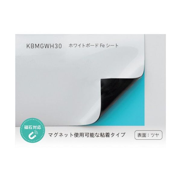 中川ケミカル ホワイトボードFeシート グロスタイプ KBMGWH30120001 1セット(20巻) 576-4977（直送品）