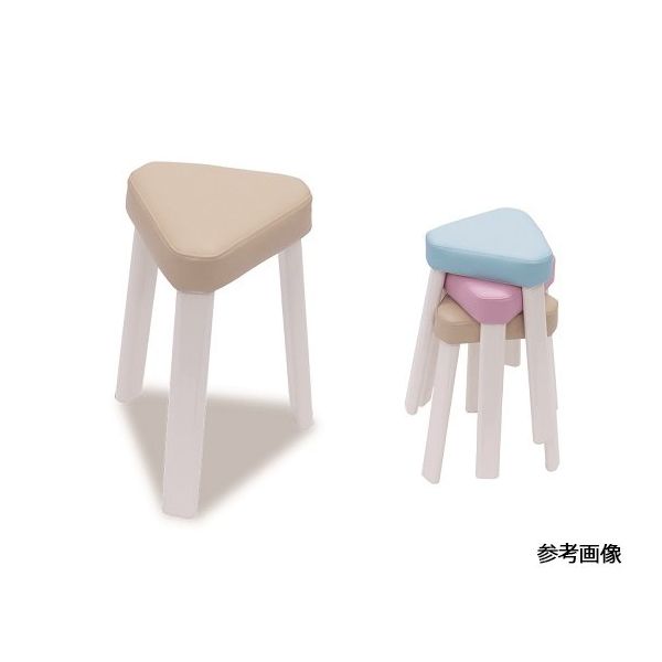 アズワン さんかくスツール 幅28×奥行24×高さ45 メディブルー 60-1094-89 1台（直送品）