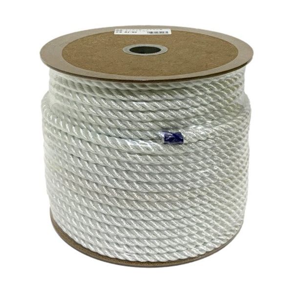 ユタカメイク ロープ ナイロン3ッ打ロープドラム巻 9mm×70m PRJ-N5 1巻 655-9812（直送品）