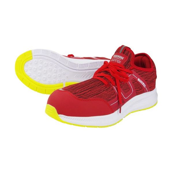 喜多 かかとが踏めるセーフティスニーカー MK5130 レッド 26.5 MK5130-RED-26.5 1足 667-0922（直送品）