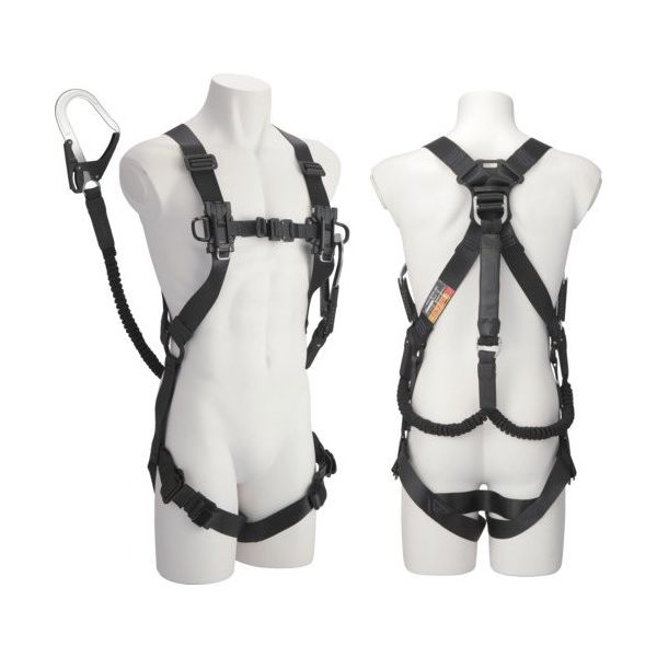 TJMデザイン タジマ セフハーネスB 蛇腹L4ダブルセット 黒 A4SFBJR-WL4BK 1個(1着) 682-9923（直送品）