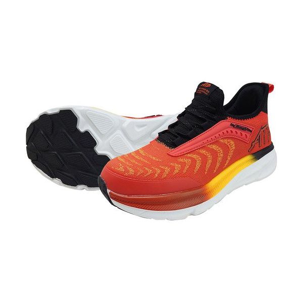 喜多 安全スニーカー セーフティスニーカー 疲れにくい厚底クッション 制菌・消臭 オレンジ 27.0 MG5770-ORA-27.0 1足（直送品）