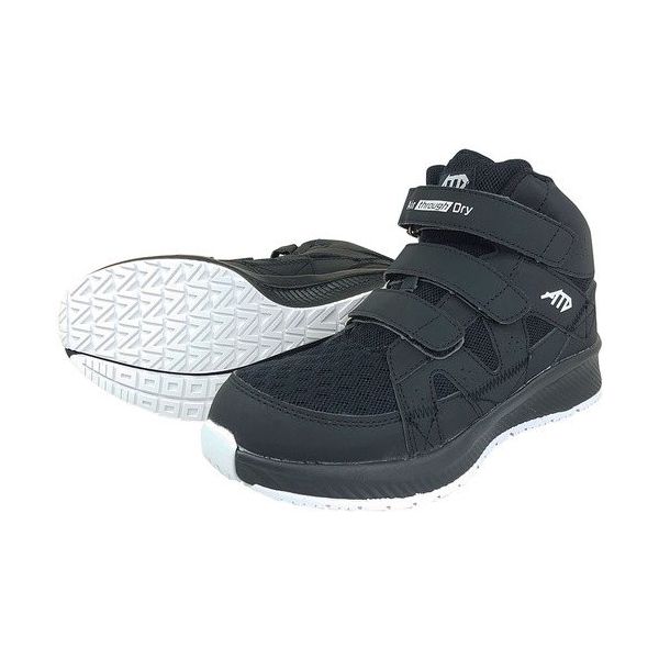 喜多 安全スニーカー セーフティスニーカー ハイカット 制菌・消臭 ブラック 26.5 MG5780-BK-26.5 1足 693-6477（直送品）