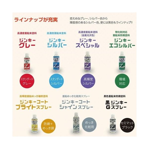 ニッペホームプロダクツ ニッぺ エーエスペイント 黒ジンキーG スプレー 4580644470200 1本 695-5642（直送品）