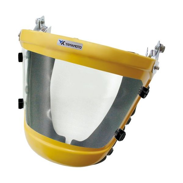 山本光学 YAMAMOTO 電動ファン付呼吸用保護具パーツ フェイスシールド 金具付き(レンズ透明) KF-1W1S 1個 700-9422（直送品）