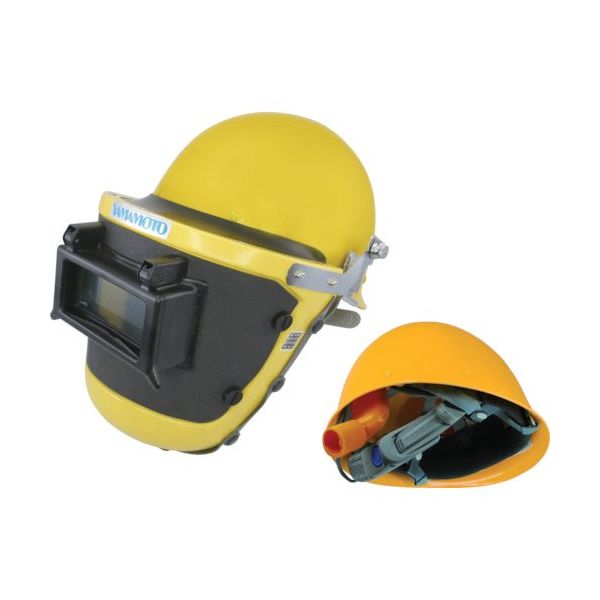 山本光学 YAMAMOTO 電動ファンパーツ フェイスシールド 溶接面タイプ ヘルメット付き KF-10WPSOM 1個 854-7284（直送品）