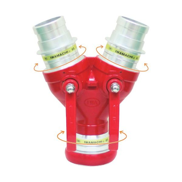 岩崎製作所 IWA 通水分岐管 アルミ製 イワマチ双口接手 イワマチ町野式 21ISSM655A 1台 509-9126（直送品）