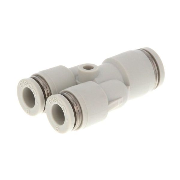 PISCO チューブフィッティング 違径ユニオンワイ チューブ外径:10mm×8mm ライトグレー仕様 PW10-8W 1セット(10個)（直送品）