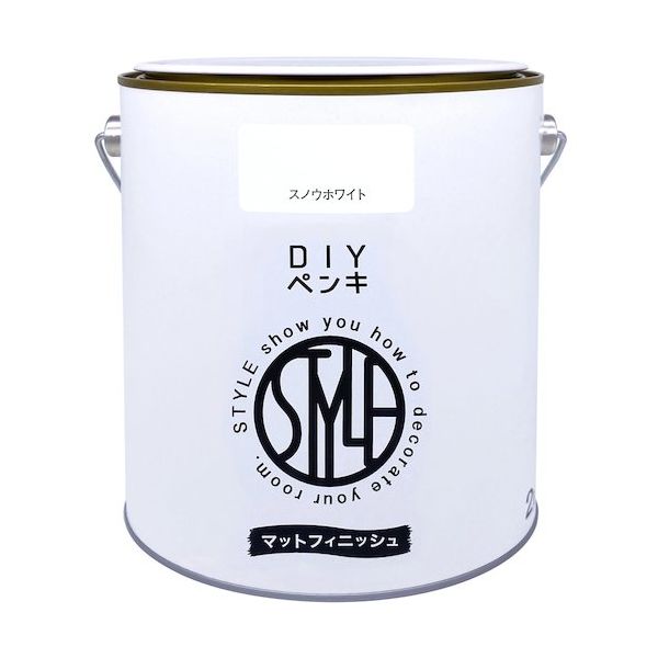 ニッペホームプロダクツ ニッぺ DIYペンキ マットフィニッシュ スノウホワイト 2kg 4976124887505 1缶 567-0069（直送品）