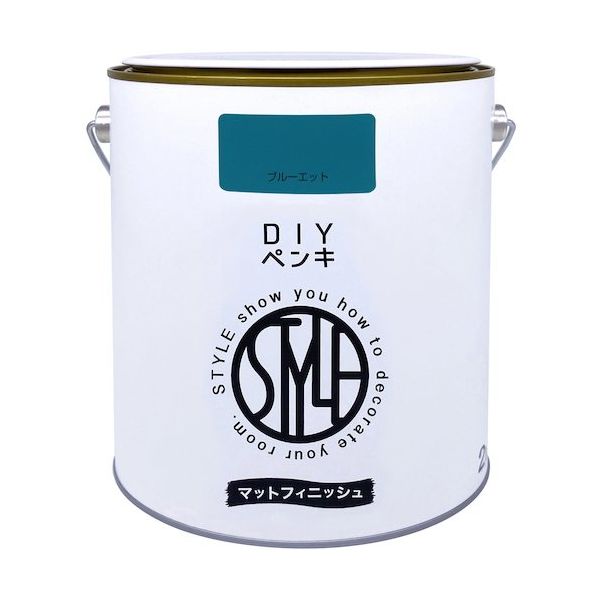 ニッペホームプロダクツ ニッぺ DIYペンキ マットフィニッシュ ブルーエット 2kg 4976124887604 1缶 567-0050（直送品）