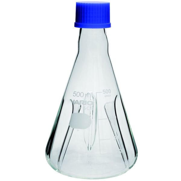 HARIO バッフル付きねじ口三角フラスコ 500mL 1箱(10個入) BNSF-500 1箱(10個) 67-8100-92（直送品）