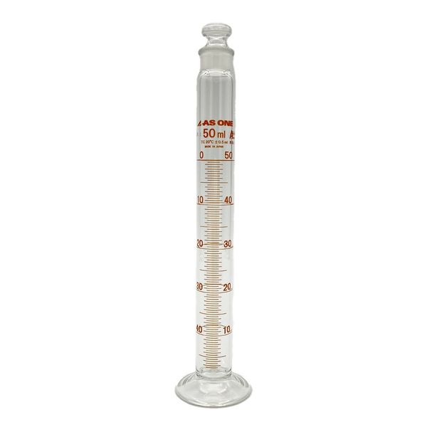 アズワン 有栓メスシリンダー50mL ASONE JCSS校正証明書付 1-8563-05-24 1個（直送品）