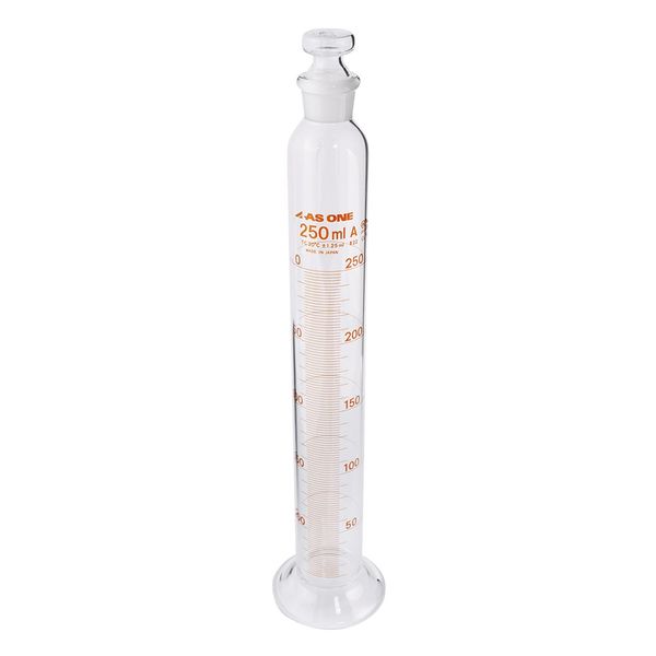 アズワン 有栓メスシリンダー250mL ASONE JCSS校正証明書付 1-8563-08-24 1個（直送品）