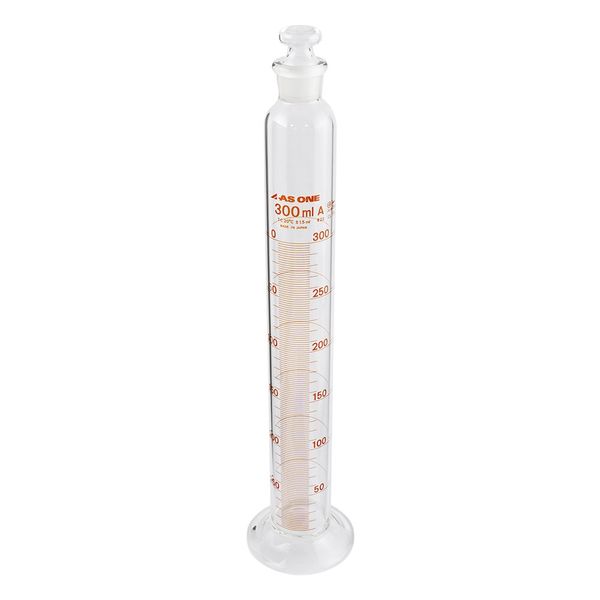アズワン 有栓メスシリンダー300mL ASONE JCSS校正証明書付 1-8563-09-24 1個（直送品）