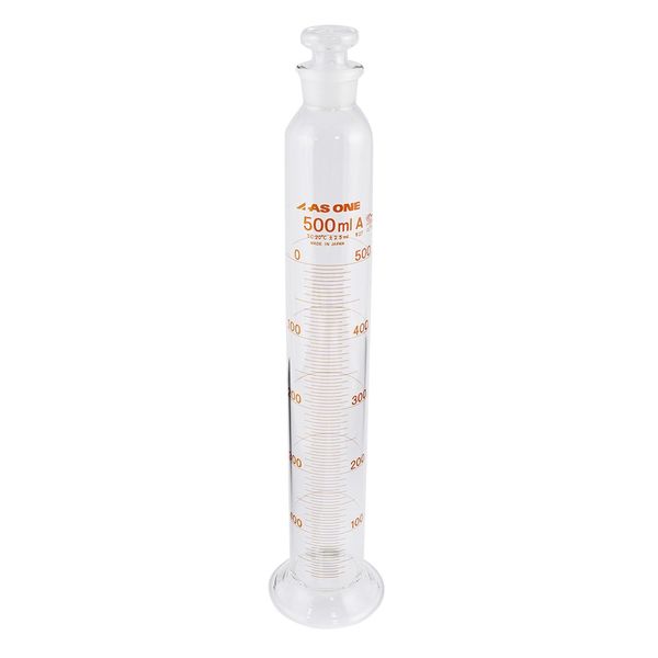 アズワン 有栓メスシリンダー500mL ASONE JCSS校正証明書付 1-8563-10-24 1個（直送品）
