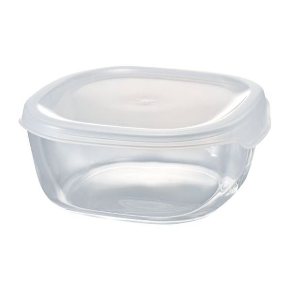 HARIO 耐熱ガラス製保存容器・角600 6個×4セット KST-60-TW 1箱(24個) 64-2322-19（直送品）