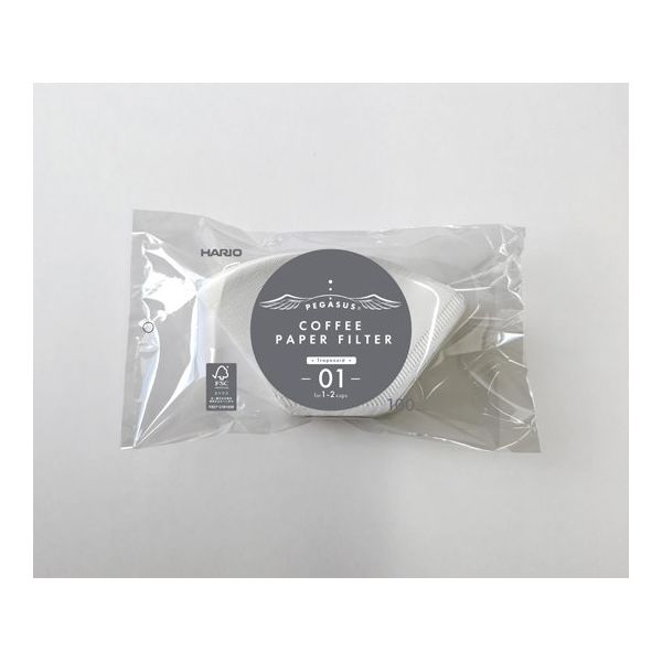 ペガサスコーヒーペーパーフィルター 01W 1ケース(100枚×10袋入) PEF-01-100W-BOX 1ケース(1000枚)（直送品）