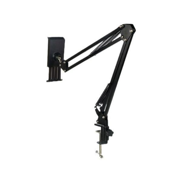 Trimate スマホ・タブレット用フレキシブルアームスタンド クランプ式 TR-CST007-BK 1個 67-4918-13（直送品）