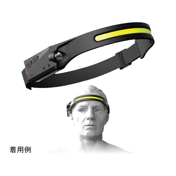 Trimate 充電式 ヘッドライト 超軽量 タッチレスセンサー搭載 TRM-HD003 1個 67-4919-86（直送品）