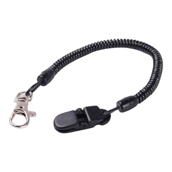 Trimate ストラップ カールコード&クリップ搭載 TR-STP014-BK 1個 67-4921-03（直送品）