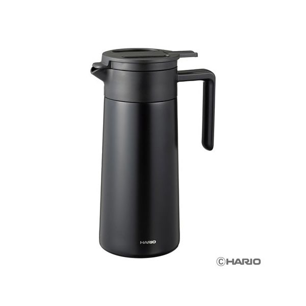 HARIO セラミックコーティング 真空二重保温ポット 800mL ブラック CHP-800-B 1個 68-5182-11（直送品）