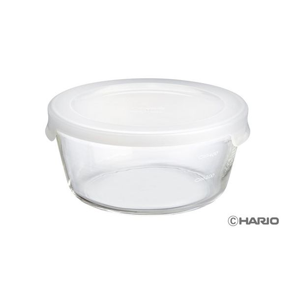 HARIO 耐熱ガラス製保存容器・丸600 1ケース(36個) MST-60-TW 68-5182-32（直送品）