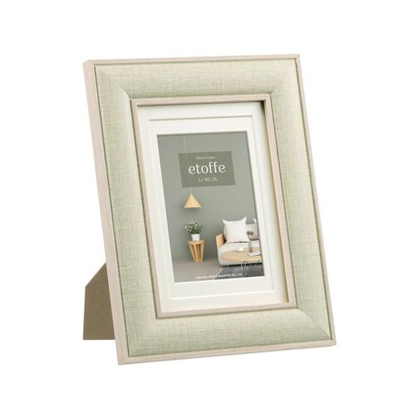 ハクバ写真産業 ハクバ フォトフレーム Etoffe (エトフ) L/KG/ハガキ/2Lサイズ グリーン FWETF-GR 1枚（直送品）