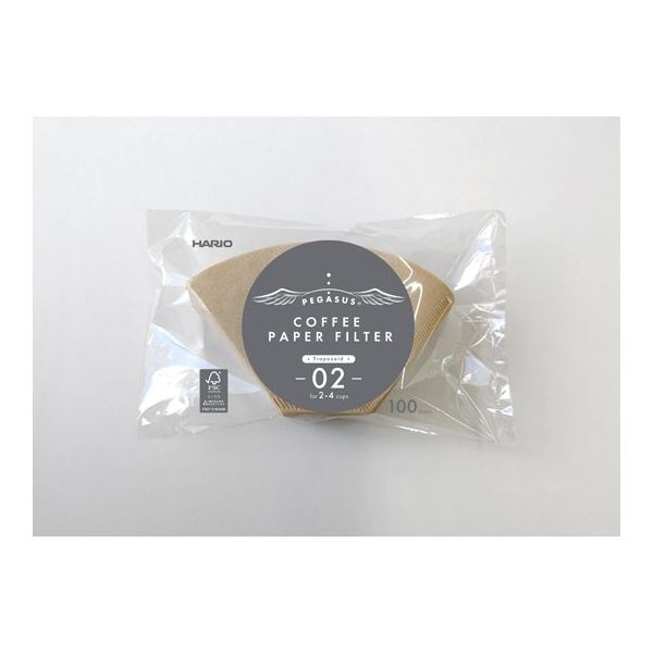 ペガサスコーヒーペーパーフィルター 02M 1ケース(100枚×10袋入) PEF-02-100M-BOX 1ケース(1000枚)（直送品）