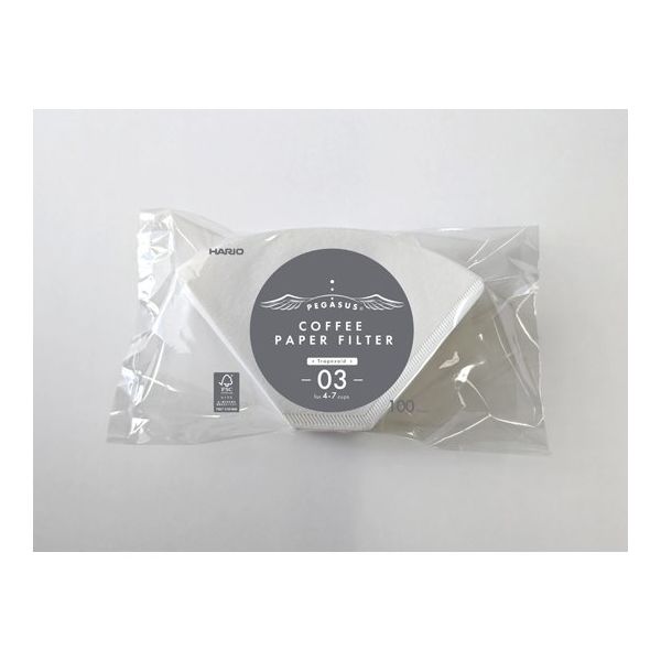 ペガサスコーヒーペーパーフィルター 03W 1ケース(100枚×10袋入) PEF-03-100W-BOX 1ケース(1000枚)（直送品）