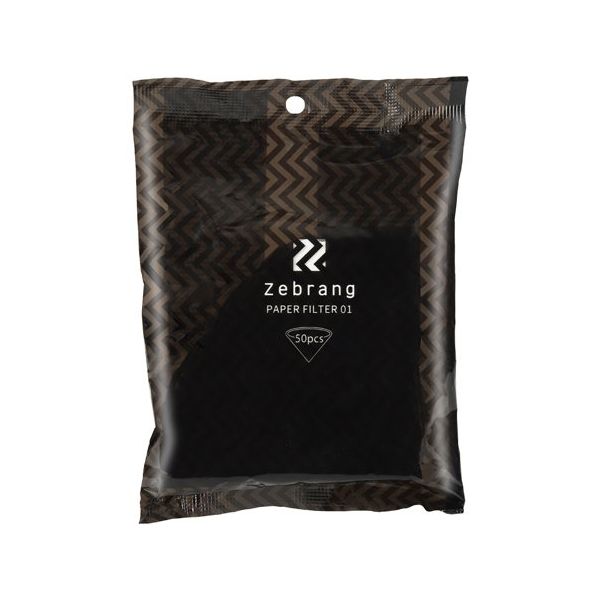HARIO V60ペーパーフィルター 01W Zebrang 1ケース(50枚×5袋入) ZB-VCF-01-50W 1ケース(250枚)（直送品）