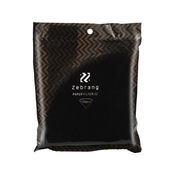 HARIO V60ペーパーフィルター 02W Zebrang 1ケース(50枚×5袋入) ZB-VCF-02-50W 1ケース(250枚)（直送品）