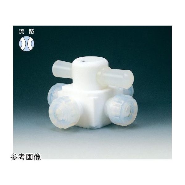 フロンケミカル 四方バルブ圧入型 φ3/8 NR0005-006 1個 60-0109-31（直送品）