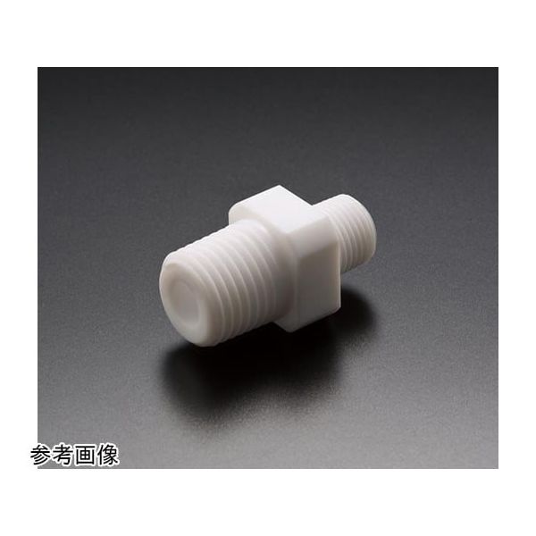フロンケミカル PTFE異径ニップル R3/8×R1/4 NR0087-002 1個 60-0109-59（直送品）