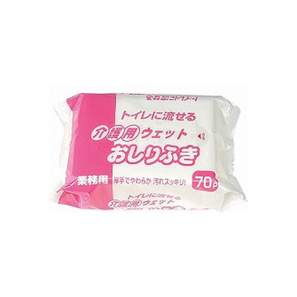 【大人用/流せる】大富士製紙 流せるおしりふき　1ケース（70枚×30個入）　介援隊カタログ T0533（直送品）