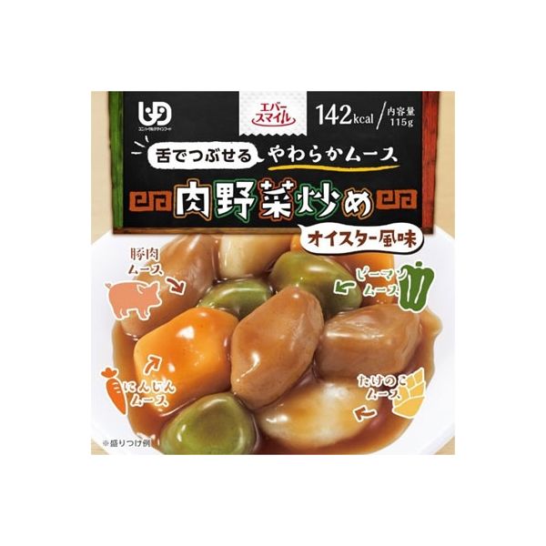 大和製罐 エバースマイル ムース食 肉野菜炒め風 1ケース（115g×18個入） ES-218　　【介護食】介援隊カタログ E1543（直送品）