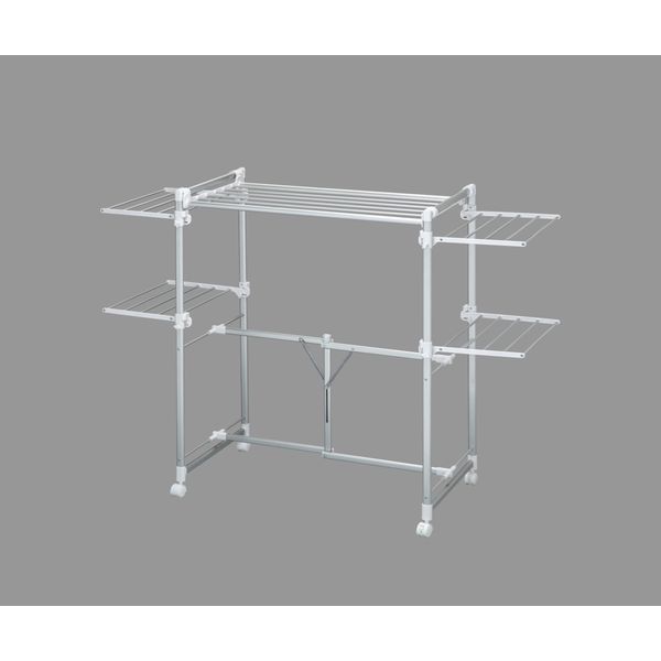 アイリスオーヤマ アルミ軽量物干し ロータイプ 910～1460×510×1110mm AKM-4WL（直送品）