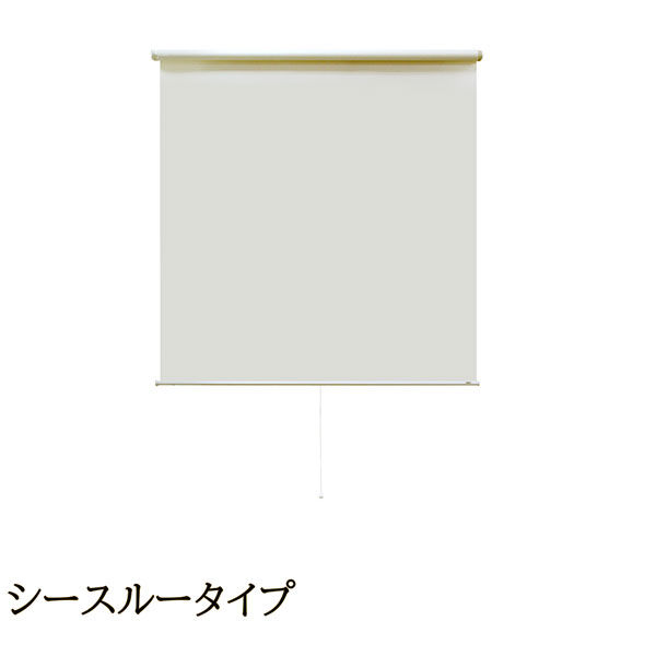 ナプコインテリア シングルロールスクリーン マグネットタイプ プル式 ソレイユ 幅1410×高さ900mm ホワイト 1本（直送品）