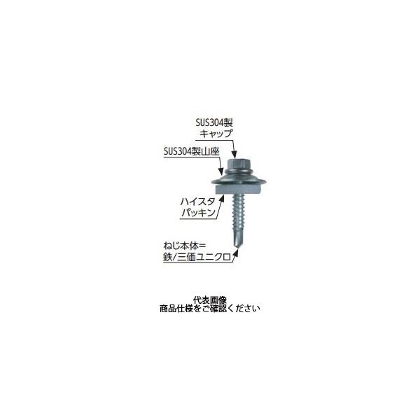 若井産業 ダンバ ステンキャップ山座セット ハイスタパッキン 座金外径 25mm 6935CYH 1セット(600本)（直送品）