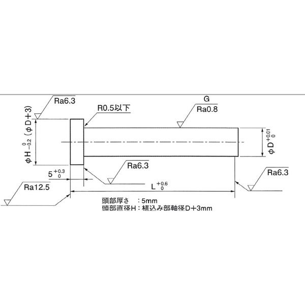 日本高周波鋼業 C型ブランク 3.0X40 CB:SKH51 1本（直送品）