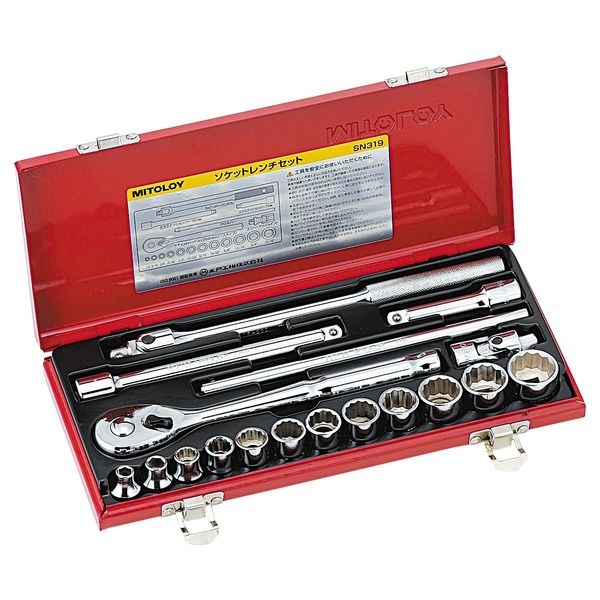 水戸工機 ミトロイ 3/8 ソケットレンチセット SN319 1セット（直送品） 15,345円