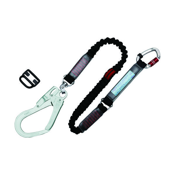 TSUYORON フルハーネス用ランヤード シングルランヤード 伸縮式ノビロン(BK) THL-NV93SV-21KS-BK-R23-BP（直送品）