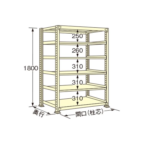 扶桑金属工業 【車上渡し】 中量ラック WE1812S06T（直送品）